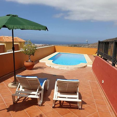 Villa Roque Del Conde With Private Pool, Terrace With Fantastic Sea Views, Wifi, Garden, Garage Adeje Exteriér fotografie