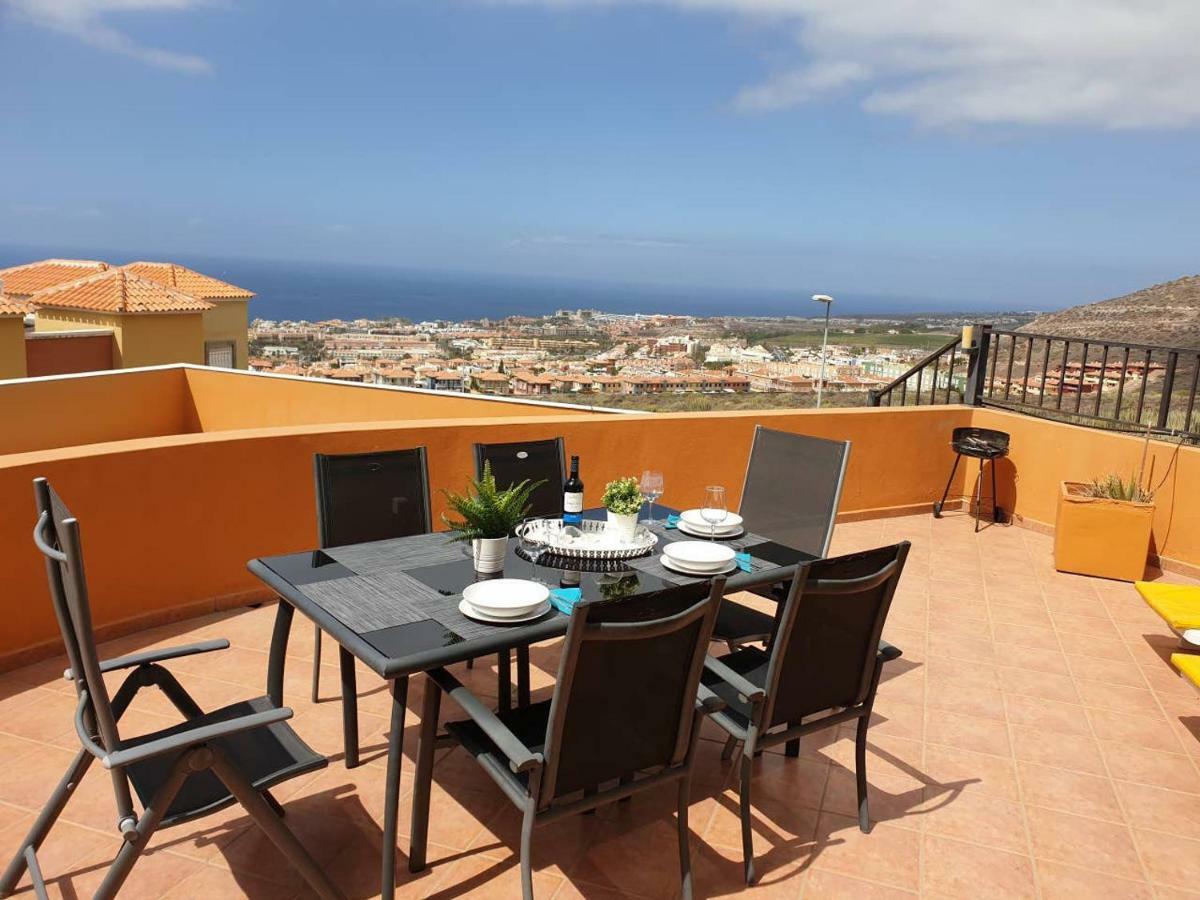 Villa Roque Del Conde With Private Pool, Terrace With Fantastic Sea Views, Wifi, Garden, Garage Adeje Exteriér fotografie