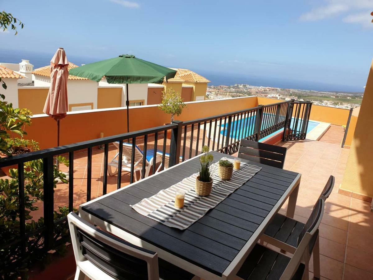 Villa Roque Del Conde With Private Pool, Terrace With Fantastic Sea Views, Wifi, Garden, Garage Adeje Exteriér fotografie